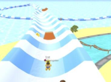 水上乐园滑梯竞速