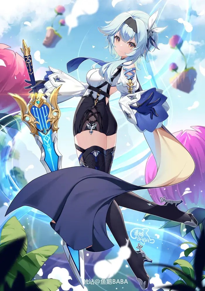 原神女角色开襟抱枕图片