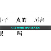 《文字的力量》造句12通关策略