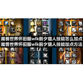 魔兽世界怀旧服wlk前夕猎人技能怎么加点-魔兽世界怀旧服wlk前夕猎人技能加点方法