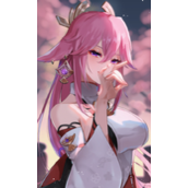 《原神》八重神子全面屏手机高清壁纸