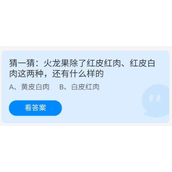 蚂蚁庄园2022年7月9日答案介绍-蚂蚁庄园7.9猜一猜：火龙果除了红皮红肉、红皮白肉这两种，还有什么样的