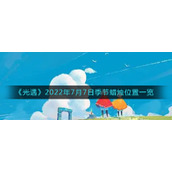 《光遇》2022年7月7日季节蜡烛位置一览