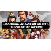 三国志战略版以众击寡计策具体效果是什么-三国志战略版以众击寡计策介绍