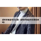 虚拟币被盗可以立案（虚拟币被盗可以查出来吗）