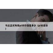 马云正式布局pi币价值是多少（pi币定价）