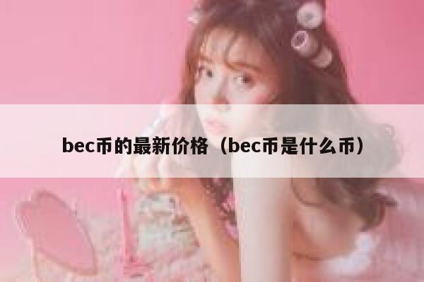 bec币的最新价格（bec币是什么币） 第1张