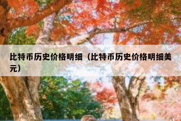 比特币历史价格明细（比特币历史价格明细美元） 第1张