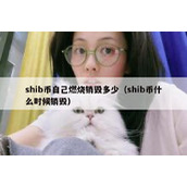 shib币自己燃烧销毁多少（shib币什么时候销毁）