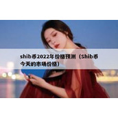 shib币2022年价格预测（Shib币今天的市场价格）