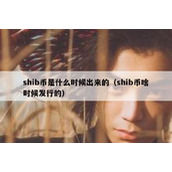 shib币是什么时候出来的（shib币啥时候发行的）