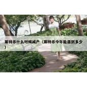 莱特币什么时候减产（莱特币今年能涨到多少）