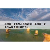 比特币一个多少人民币2018（比特币一个多少人民币2021年7月）