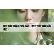 比特币行情最新价格新浪（比特币行情最新价格行）