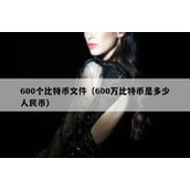 600个比特币文件（600万比特币是多少人民币）