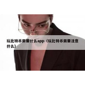 玩比特币需要什么app（玩比特币需要注意什么）
