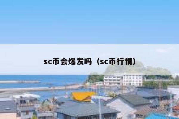 sc币会爆发吗（sc币行情） 第1张