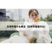 比特币是什么概念（比特币是指什么）