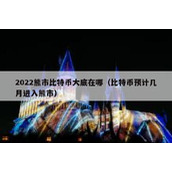 2022熊市比特币大底在哪（比特币预计几月进入熊市）