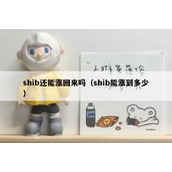 shib还能涨回来吗（shib能涨到多少）