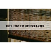 美元兑比特币汇率（比特币兑美元换算）