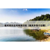 柴犬币什么时候发行的（柴犬币发行日期）