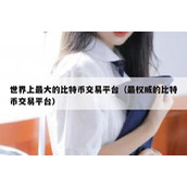 世界上最大的比特币交易平台（最权威的比特币交易平台）