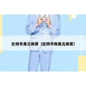 比特币美元换算（比特币和美元换算）