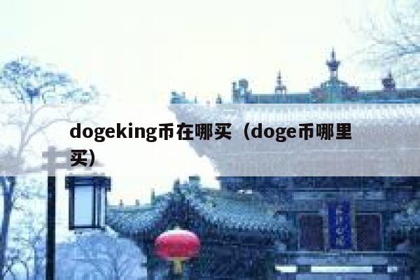 dogeking币在哪买（doge币哪里买） 第1张