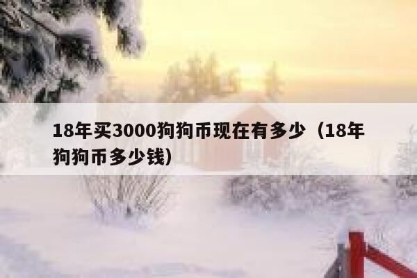 18年买3000狗狗币现在有多少（18年狗狗币多少钱） 第1张