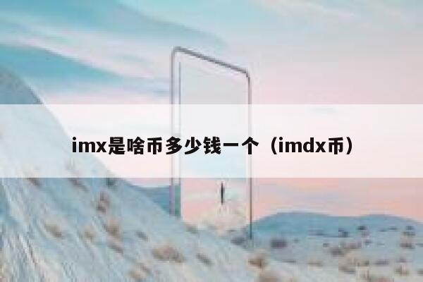 imx是啥币多少钱一个（imdx币） 第1张