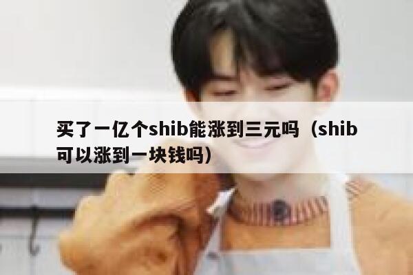 买了一亿个shib能涨到三元吗（shib可以涨到一块钱吗） 第1张