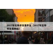 2017年比特币交易平台（2017年比特币交易网站）