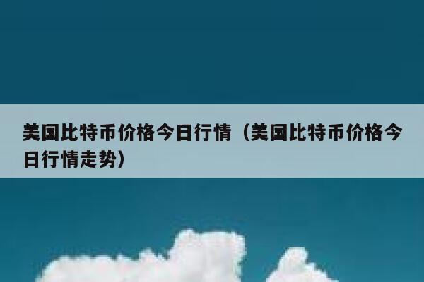 美国比特币价格今日行情（美国比特币价格今日行情走势） 第1张