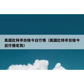 美国比特币价格今日行情（美国比特币价格今日行情走势）