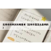 比特币的利润从哪里来（比特币是怎么盈利的）