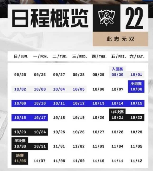 英雄联盟s12入围赛赛程时间一览