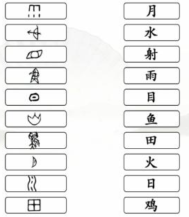 《汉字找茬王》连接汉字和象形文字通关策略