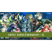 原神纳西妲天赋突破材料一览