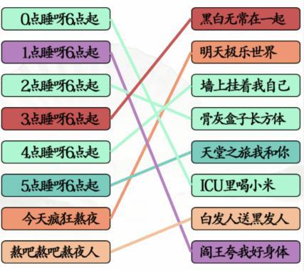 《汉字找茬王》连线熬夜口诀攻略