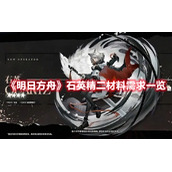 《明日方舟》石英精二材料需求一览