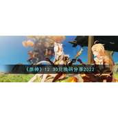 《原神》12.30兑换码分享2022