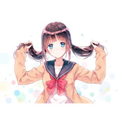 谁不想认识这样的可爱女孩插画图片