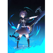 正在施展魔法的少女插画图片