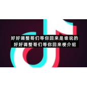 好好调整哥们等你回来是谁说的好好调整哥们等你回来梗介绍