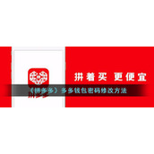 《拼多多》多多钱包密码修改方法