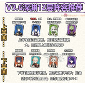 原神3.6深渊12层打法策略
