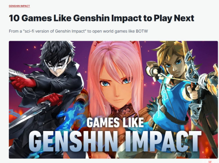 IGN盘点类似原神游戏有哪些 IGN10款类原神游戏推荐