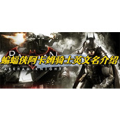 蝙蝠侠阿卡姆骑士英文名介绍