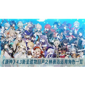 原神4.3新圣遗物回声之林夜话适用角色一览